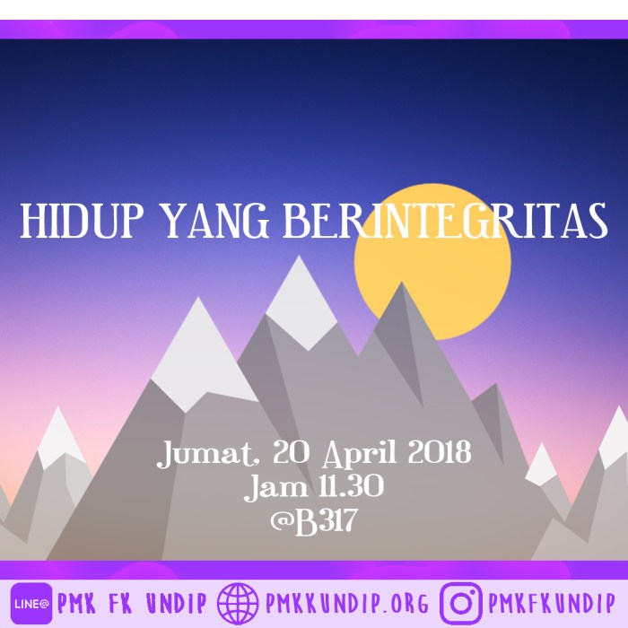 180420_hidup yang berintegritas
